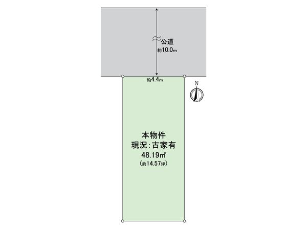 南区東九条西札辻町 古家付土地 区画図 区画図