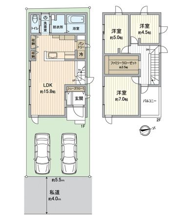 城陽市久世南垣内 1号地 新築一戸建 間取図(平面図) 城陽市久世南垣内 1号地 新築一戸建 間取図(平面図)