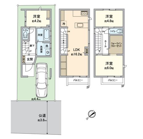 宇治市小倉町南浦 新築一戸建 間取図(平面図)