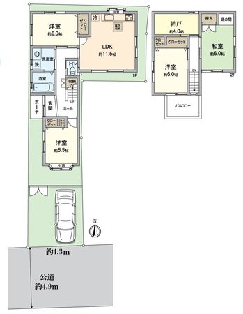 伏見区両替町9丁目 間取図(平面図) 伏見区両替町9丁目 間取図(平面図)