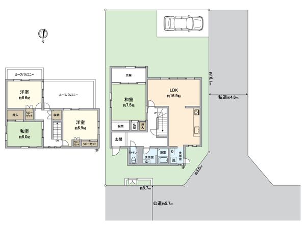 京都府宇治市木幡正中 間取図(平面図) 間取図(平面図)