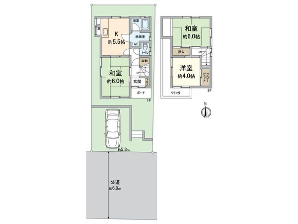 八幡市八幡吉原 一戸建 間取図