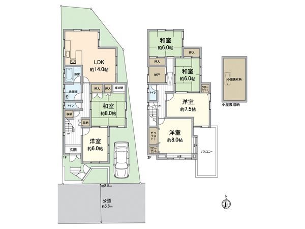 宇治市宇治半白 中古一戸建 間取図(平面図) 宇治市宇治半白 中古一戸建 間取図(平面図)