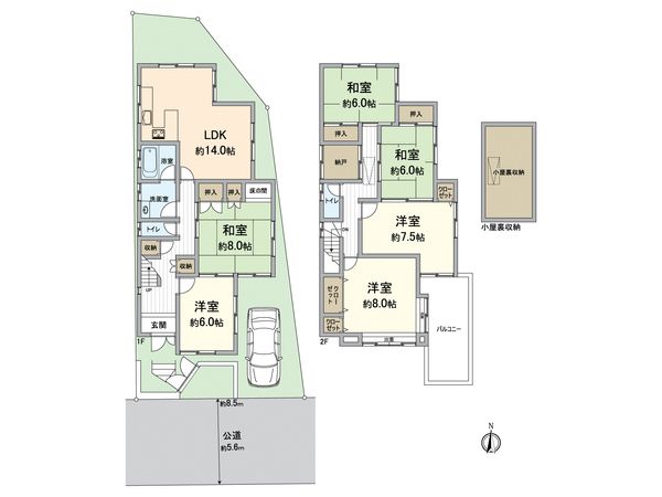 宇治市宇治半白 中古一戸建 間取図