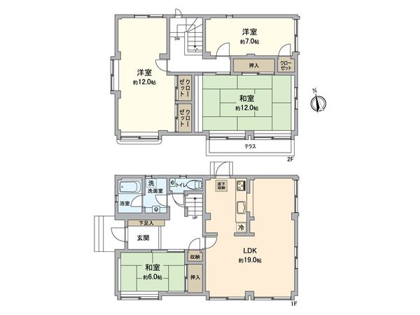 城陽市久世下大谷 間取図