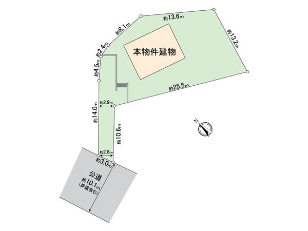 城陽市久世下大谷 敷地図