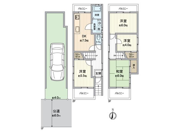 伏見区久我本町 中古一戸建 間取図(平面図) 伏見区久我本町 中古一戸建 間取図(平面図)