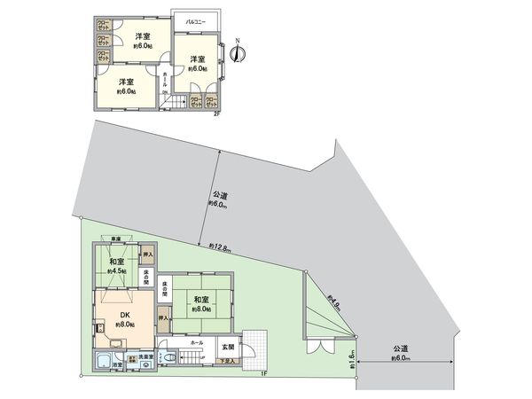 伏見区醍醐南端山 中古一戸建 間取図(平面図) 伏見区醍醐南端山 中古一戸建 間取図(平面図)