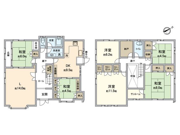 伏見区深草大亀谷万帖敷町 中古一戸建 間取図(平面図) 伏見区深草大亀谷万帖敷町 中古一戸建 間取図(平面図)