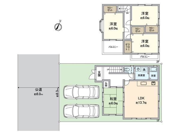 宇治市木幡南山 中古一戸建 間取図(平面図) 宇治市木幡南山 中古一戸建 間取図(平面図)