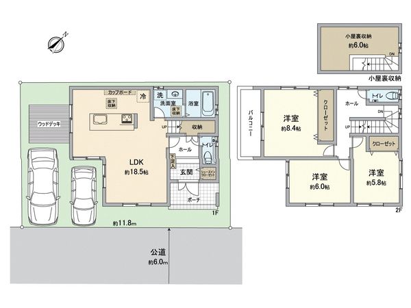 伏見区羽束師古川町 29号地 間取図(平面図) 伏見区羽束師古川町 29号地 間取図(平面図)
