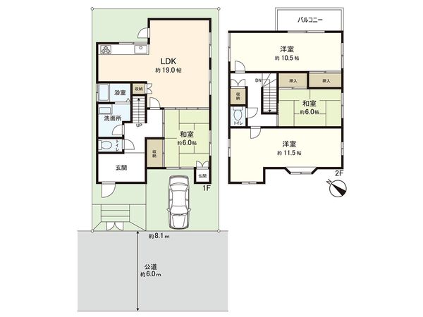 宇治市神明石塚 中古一戸建 間取図(平面図) 宇治市神明石塚 中古一戸建 間取図(平面図)