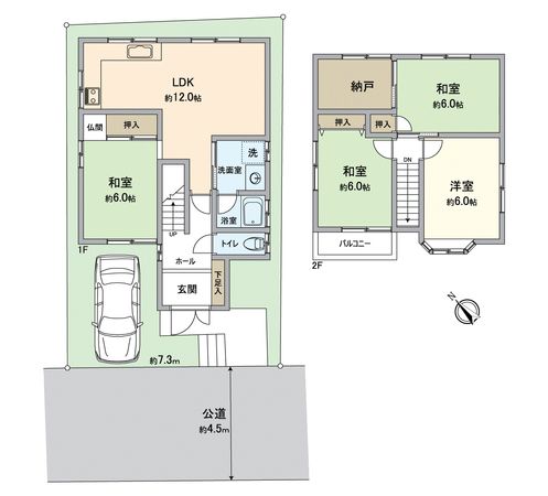 宇治市広野町宮谷 間取図(平面図) 宇治市広野町宮谷 間取図(平面図)