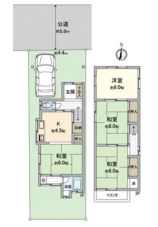 伏見区醍醐御園尾町 中古一戸建 間取図(平面図)