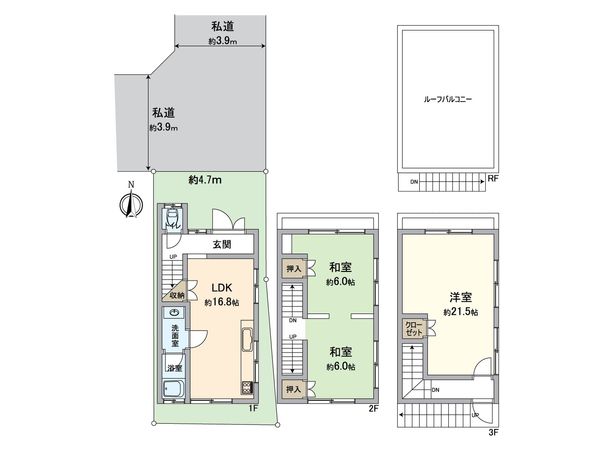宇治市五ケ庄新開 中古一戸建 間取図(平面図)