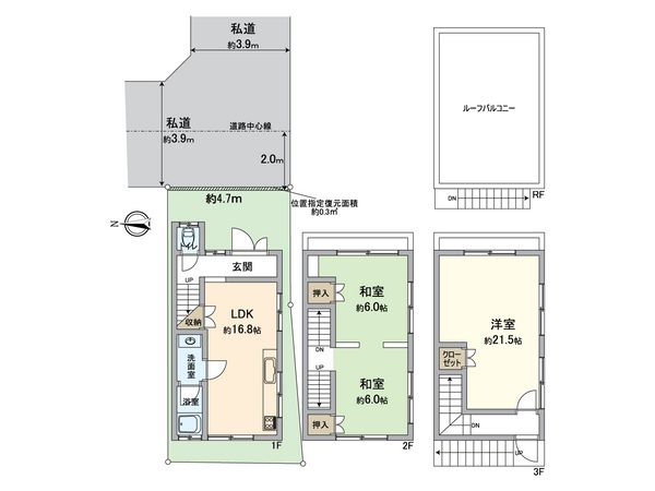 宇治市五ケ庄新開 中古一戸建 間取図(平面図) 宇治市五ケ庄新開 中古一戸建 間取図(平面図)