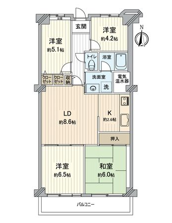 コトーハイツ伏見稲荷 C棟 間取図(平面図)