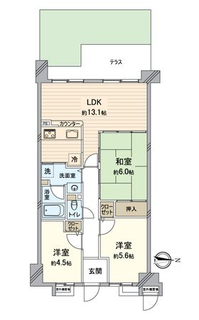 ディオ・フェルティ丹波橋右芳館 間取図(平面図) 間取図(平面図)