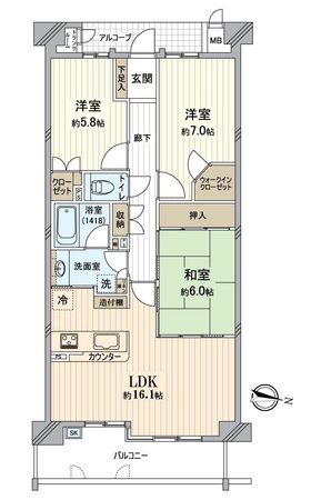 リーデンススクエア宇治伊勢田 間取図(平面図) リーデンススクエア宇治伊勢田 間取図(平面図)