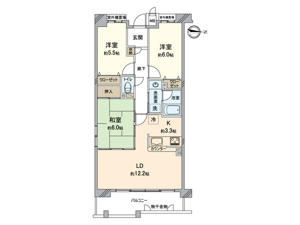 パデシオン丹波橋 間取図(平面図)
