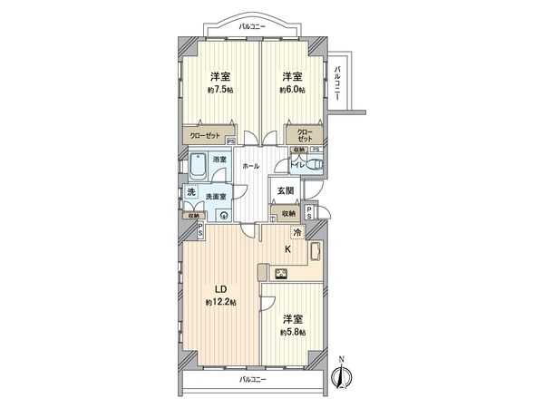 グランドムール伏見桃山 間取図(平面図) グランドムール伏見桃山 間取図(平面図)