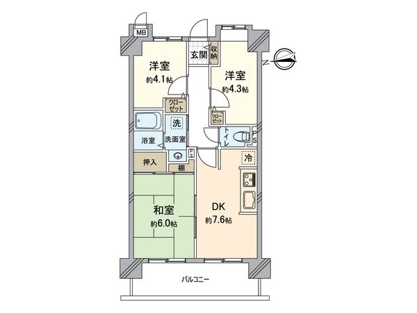 ユニハイム伏見大手筋 間取図(平面図) 間取図(平面図)