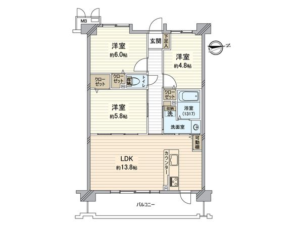 グローバル淀 間取図(平面図)