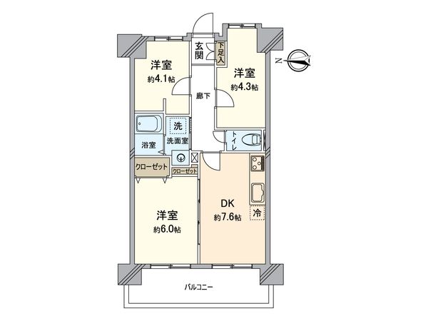 ユニハイム伏見大手筋 間取図(平面図) 間取図(平面図)