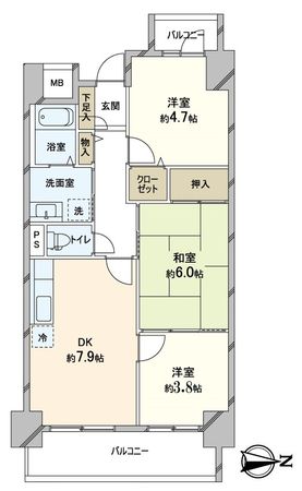グランドメゾン伏見桃山 間取図(平面図) グランドメゾン伏見桃山 間取図(平面図)