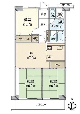 コトーハイツ伏見稲荷A棟 間取図