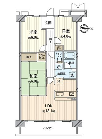 ディオ・フェルティ丹波橋左芳館 間取図(平面図) ディオ・フェルティ丹波橋左芳館 間取図(平面図)