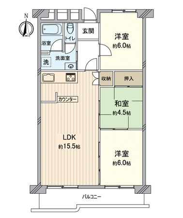 ハイム伏見A棟 間取図(平面図)