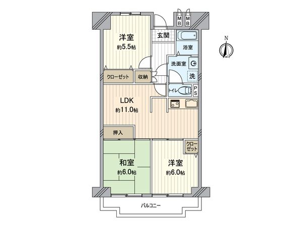ユニ宇治マンション 1号館 間取図(平面図) ユニ宇治マンション 1号館 間取図(平面図)