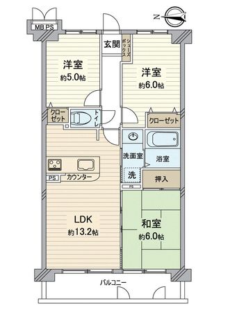 ライオンズマンション伏見 間取図(平面図)