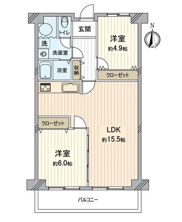 コトーハイツ伏見稲荷B棟 間取図(平面図) コトーハイツ伏見稲荷B棟 間取図(平面図)