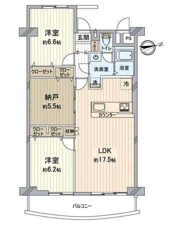 ファミール伏見B棟 間取図(平面図) ファミール伏見B棟 間取図(平面図)