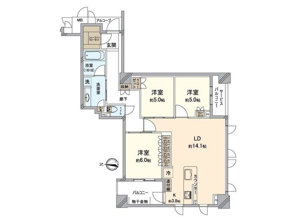 ブランズ伏見桃山 間取図(平面図)