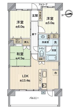 伽羅コート伏見 間取図(平面図) 伽羅コート伏見 間取図(平面図)