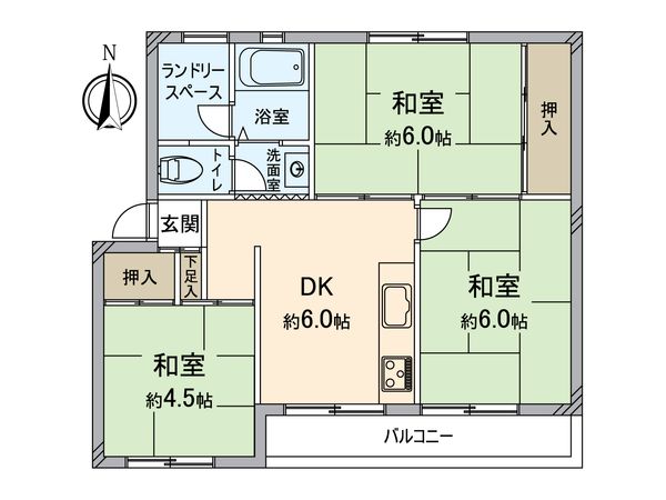 西浦住宅A棟 間取図(平面図) 西浦住宅A棟 間取図(平面図)