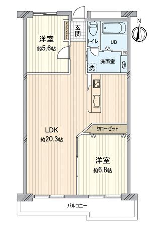 ハイム伏見A棟 間取図(平面図) ハイム伏見A棟 間取図(平面図)