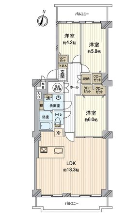 桃山ガーデンハイツ 間取図(平面図)