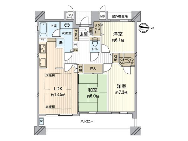 ファミール伏見桃山町ネクスタージュ 間取図(平面図) ファミール伏見桃山町ネクスタージュ 間取図(平面図)
