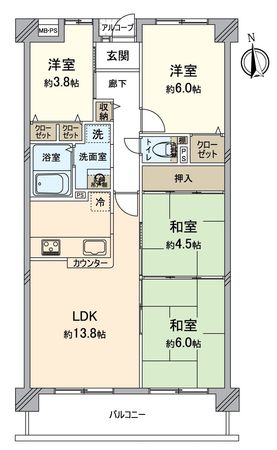 ユニライフ宇治Ⅴ 間取図(平面図)