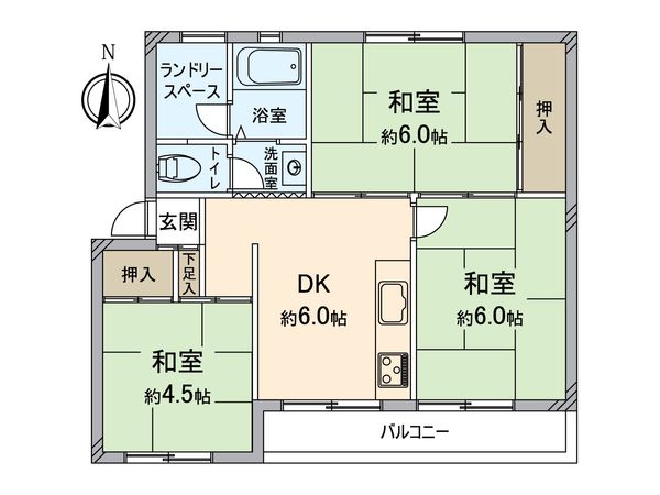 西浦住宅A棟 間取図(平面図) 西浦住宅A棟 間取図(平面図)