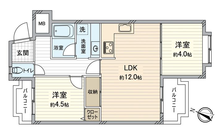 コスモ伏見 間取図(平面図) 間取図(平面図)