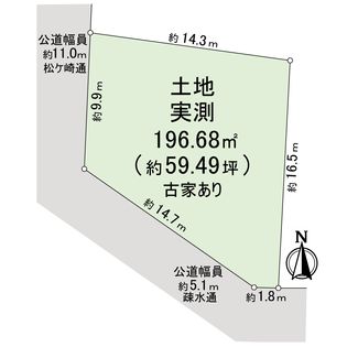 京都市左京区松ケ崎泉川町 区画図