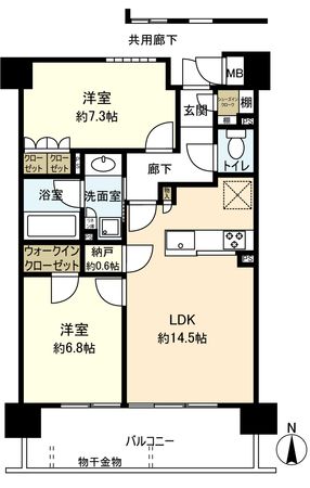 プラウド京都御所東 間取図(平面図)