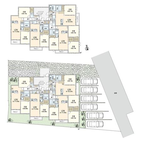 向日市寺戸町中村垣内 間取図(平面図) 間取図(平面図)