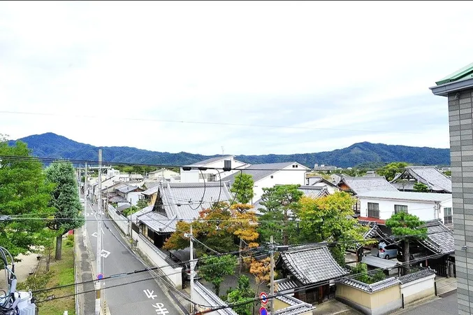 屋上からの眺望（大文字と比叡山）