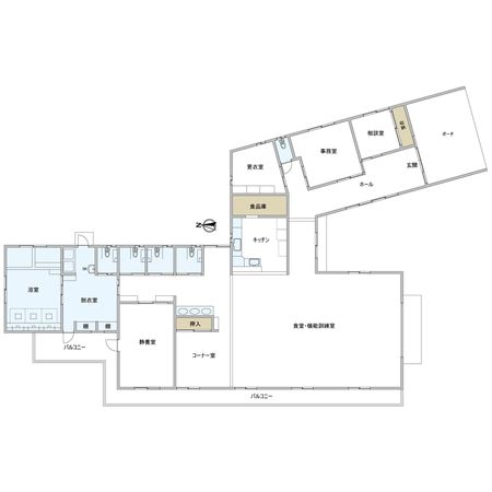 大津市山百合の丘 (旧)デイサービスセンター 間取図(平面図)